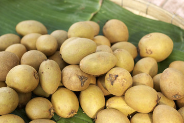 sapodilla fruit is pile