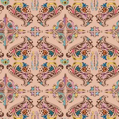 Colorful damask pattern