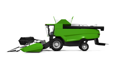 Fototapeta premium Combine Harvester Isolated