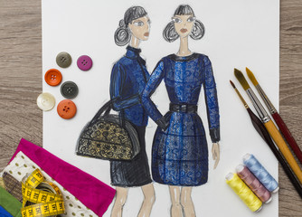 Fashion Designer Drawing