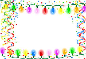 Party Hintergrund mit Lichterkette und Textfreiraum