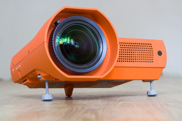 Projector with a big lens.