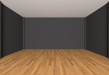 Empty room black wall