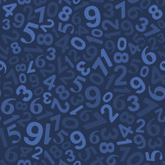 Seamless Background Pattern with Numbers. Vector