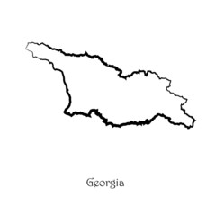 Map of Georgia for your design