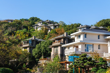 Fototapeta na wymiar Villas residential districts landscape in China
