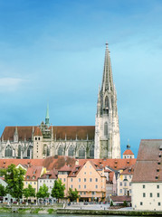 Fototapeta premium Beautiful medieval architecture of Regensburg, Germany