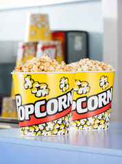 Popcorn On Concession Counter