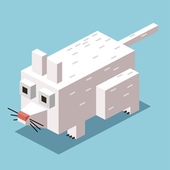 White Mice 3D Pixelate