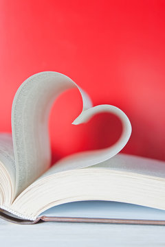 Heart shape with pages of book