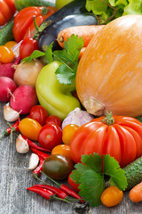 Assorted fresh seasonal vegetables