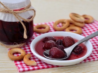homemade strawberry mulberry jam