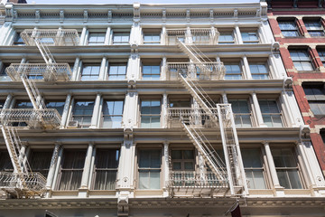 Soho building facades in Manhattan New York City