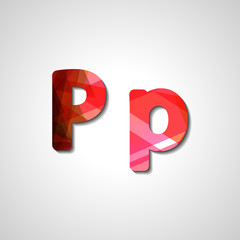 Colorful letter alphabet