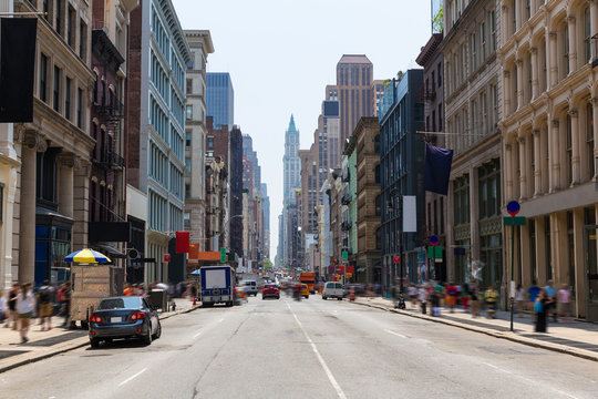 Fototapeta Fasady budynków Soho na Manhattanie w Nowym Jorku