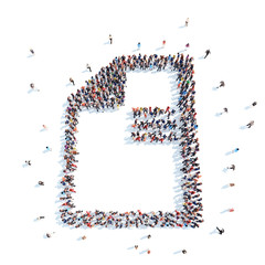 People in the form of a questionnaire.