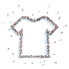 People in the form of T-shirts.