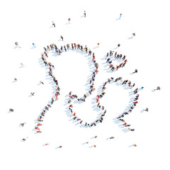 People in the form of mother and child.