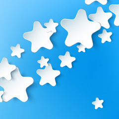 Paper 3d star. Vector background