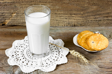 Breakfast on wooden table