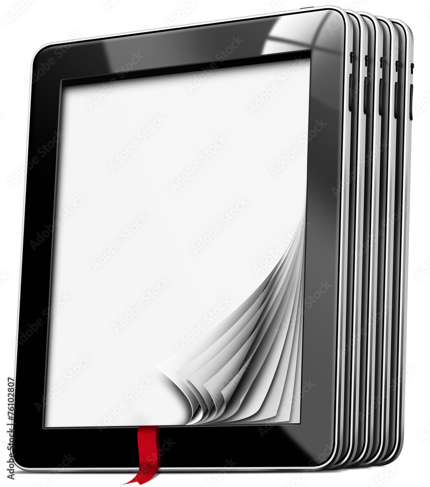 Aufkleber tablet computers with blank pages