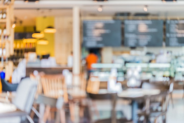 Blur shot on restaurant background