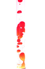 Red lava lamp. Studio shot, isolated on white background