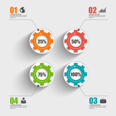 Infographics vector design template