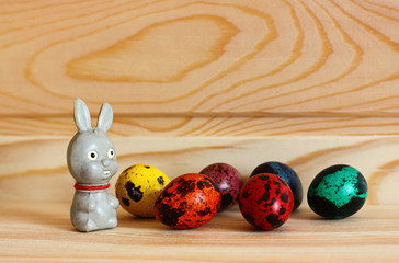 Rabbit and motley eggs