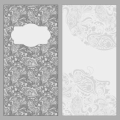 Vintage grey invitation