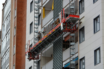 reparando una fachada