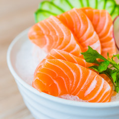 Salmon sashimi