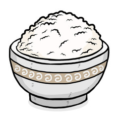rice in Chinese bowl