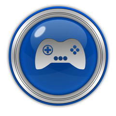 game circular icon on white background