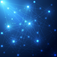 Abstract futuristic technology mesh background, vector