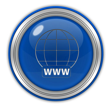 www circular icon on white background