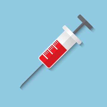Vector syringe web icon.