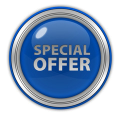 Special offer circular icon on white background