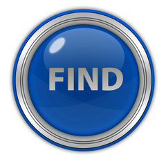 find circular icon on white background