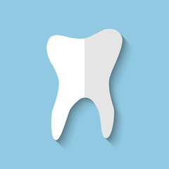 Vector tooth flat icon.