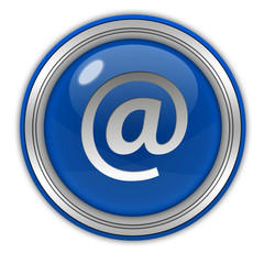 Obraz premium Email circular icon on white background