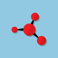 Vector molecule web icon.