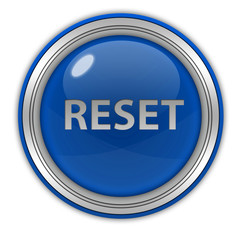 reset circular icon on white background