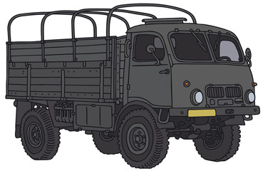 Old miliary truck, vector illustration