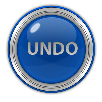 undo circular icon on white background