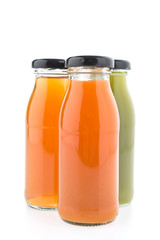 Juice bottle isolated on white background