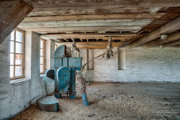 The interior of an ancient and forgotten factory