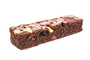 Brownie isolated on white background