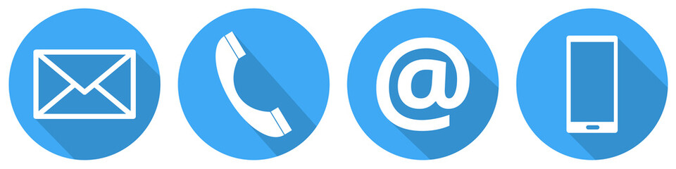 Blaue Kontakt Icons