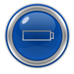 battery circular icon on white background